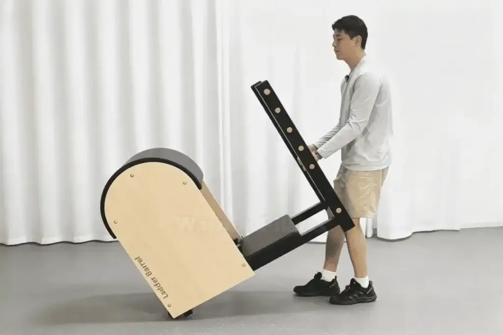 ladder barrel with transport wheels for easy movement